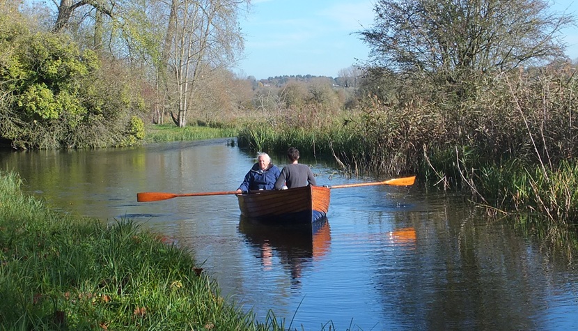 David Attenborough on the River Test at Houghton
